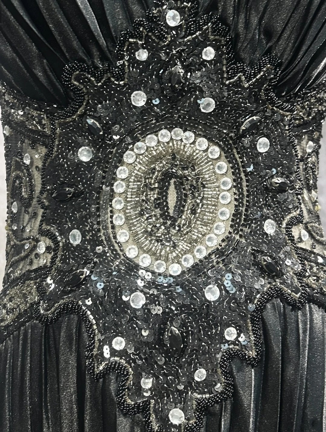 Robes de bal vintage en ligne A, robe de soirée à col en V perlée des années 90, longue robe de soirée formelle N2652