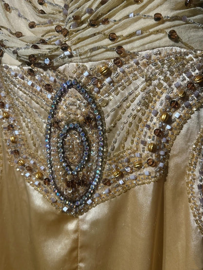 Modestes Robes de Bal de Fin d'Année pour Lycée Inspiration Coupe Droite Licou Jaune Semi-Formel Longues Robes de Bal pour Adolescentes AB2153