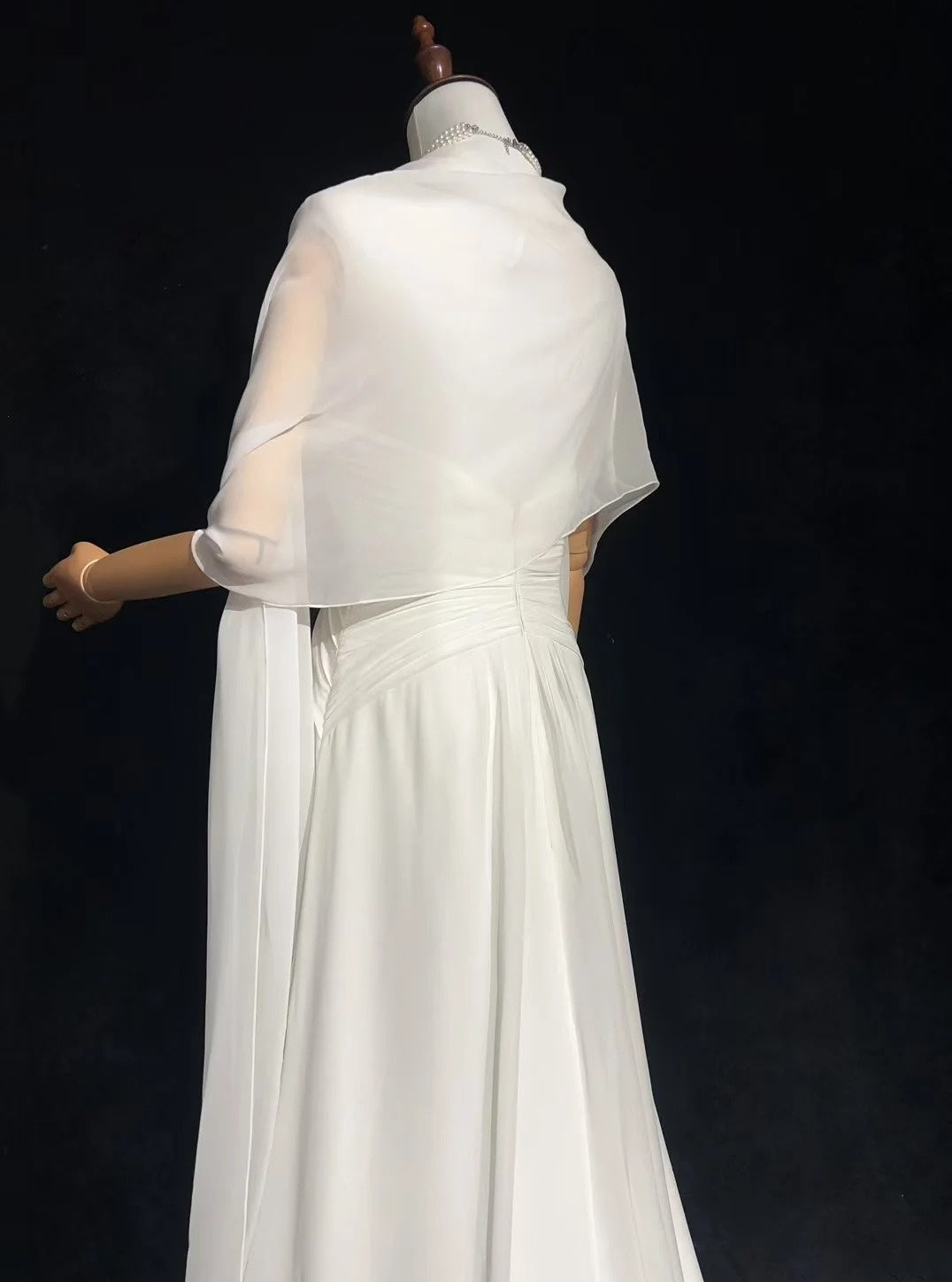 Simple Wedding Dresses A Line Spaghetti Strap Chiffon White Pleated Summer Beach Long Wedding Gown N3831