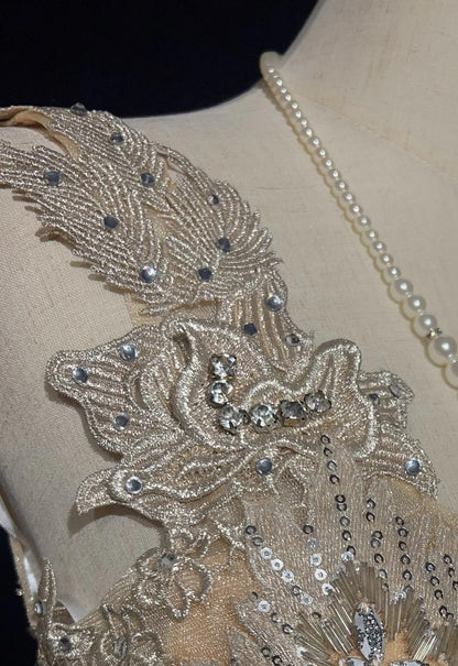 Robes de bal vintage des années 1980 Sirène Col en V Dentelle Rose avec Appliques Perles Longue Robe de Bal N3112