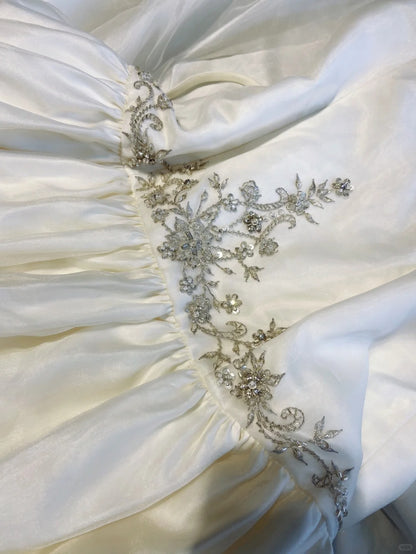 Unique Wedding Dresses Mermaid Sweetheart Boho Appliqued Lace White Long Bridal Gown N3288