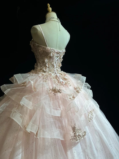 Robe de bal bustier en tulle avec fleurs Robe de soirée Sweet 16 Robe de Quinceanera longue 15 Vestidos De Fiesta N4219