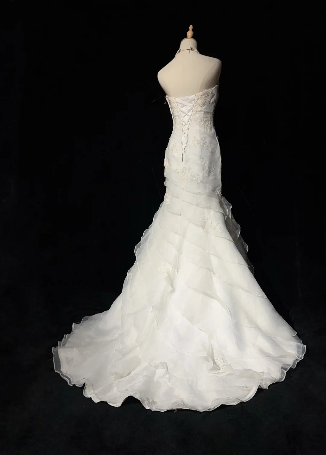 Robes de mariée de conte de fées fantaisie, sirène, bustier, blanc, longues, robes de mariée N2867