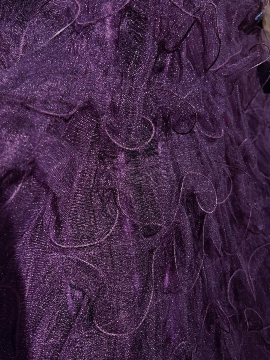 Modest Prom Dresses Inspo Mermaid Sweetheart Purple Tulle Ruffled 80s Long Formal Gowns N3395