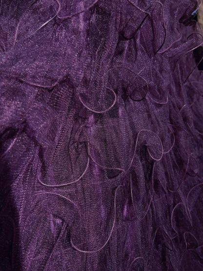 Modest Prom Dresses Inspo Mermaid Sweetheart Purple Tulle Ruffled 80s Long Formal Gowns N3395