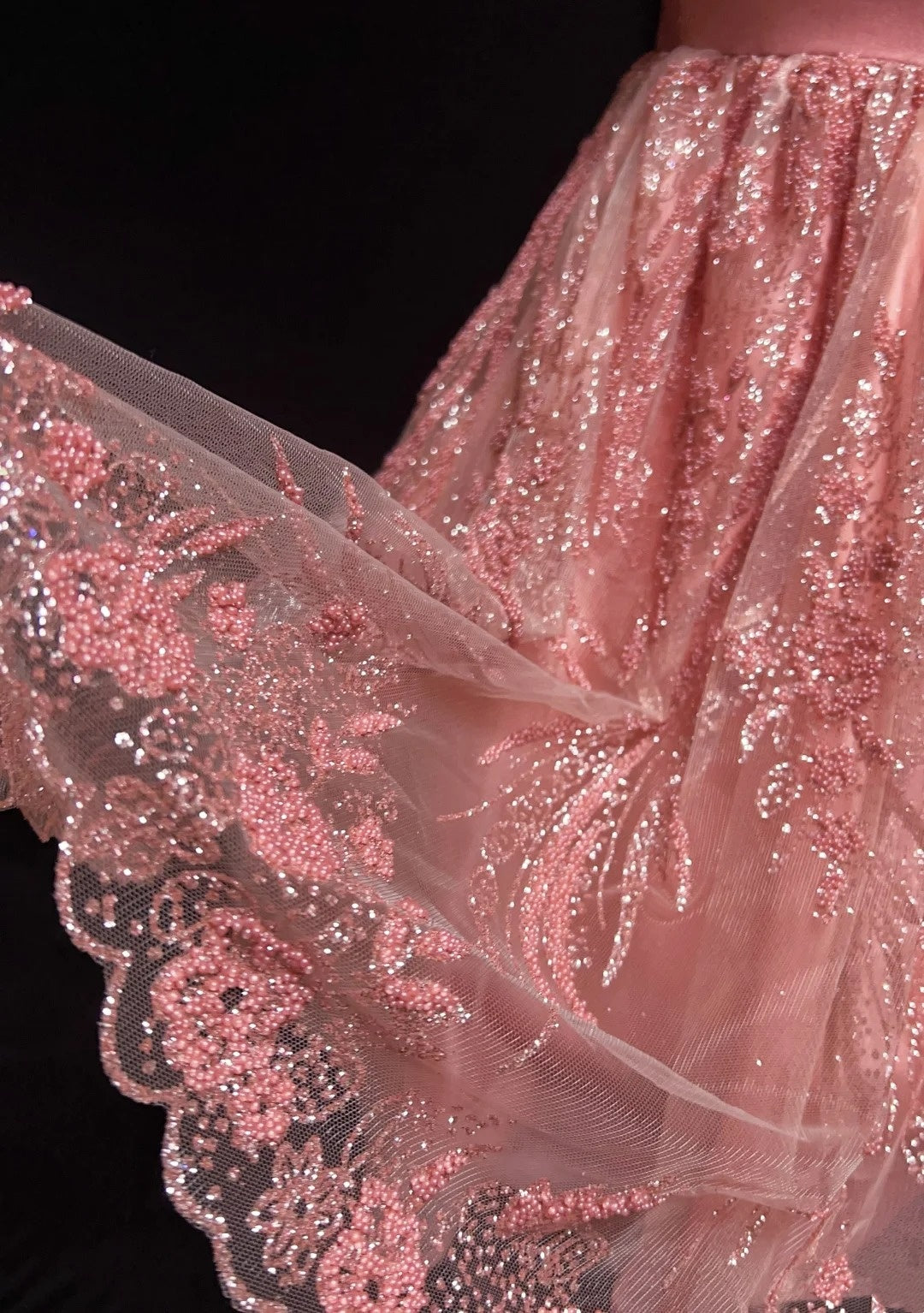 Jolie Robe de Bal Courte à Bretelles Fines Paillettes Roses avec Fleurs 3D en Tulle pour Retour à la Maison N2527