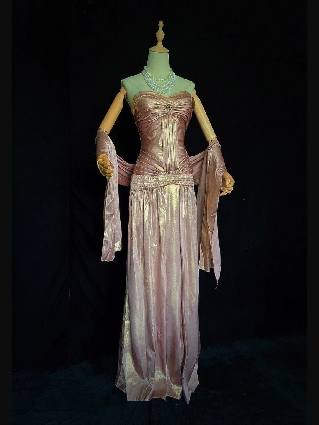 Idées de robes de bal modestes, trapèze, bustier cœur, rose avec perles et cape pour femme, robe de soirée formelle N3268