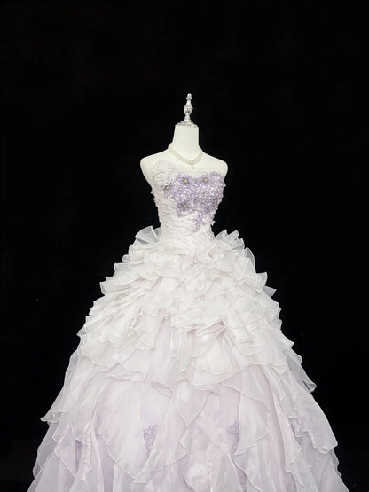 Sweet 16 Dresses Long Ball Gown Sweet Sixteen Long Birthday Dress Sweetheart Light Lilac Formal Gown RC0312