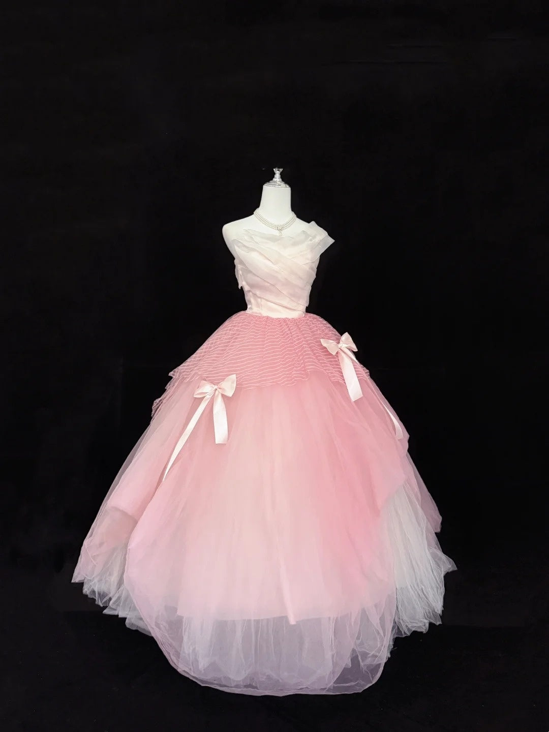 Pink Sweet 16 Dresses Long Ball Gown Sweetheart With Ruffled Sweet Sixteen Birthday Gown RC0291