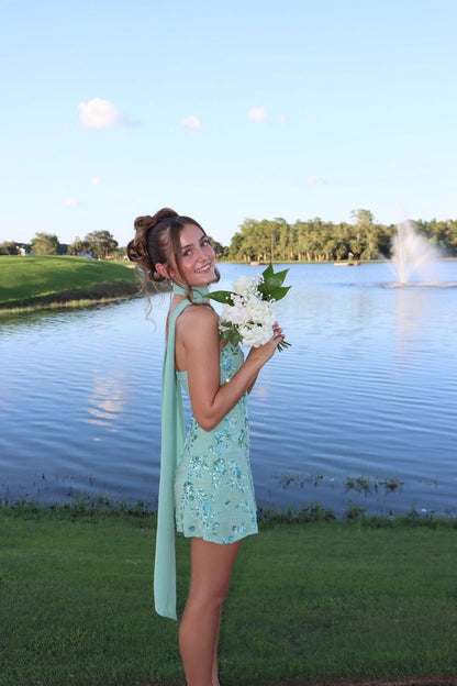 Princess A line Strapless Mint Green With Scarf 16th Birthday Gown Homecoming Dresses Inspo Hoco Outfits RB6034
