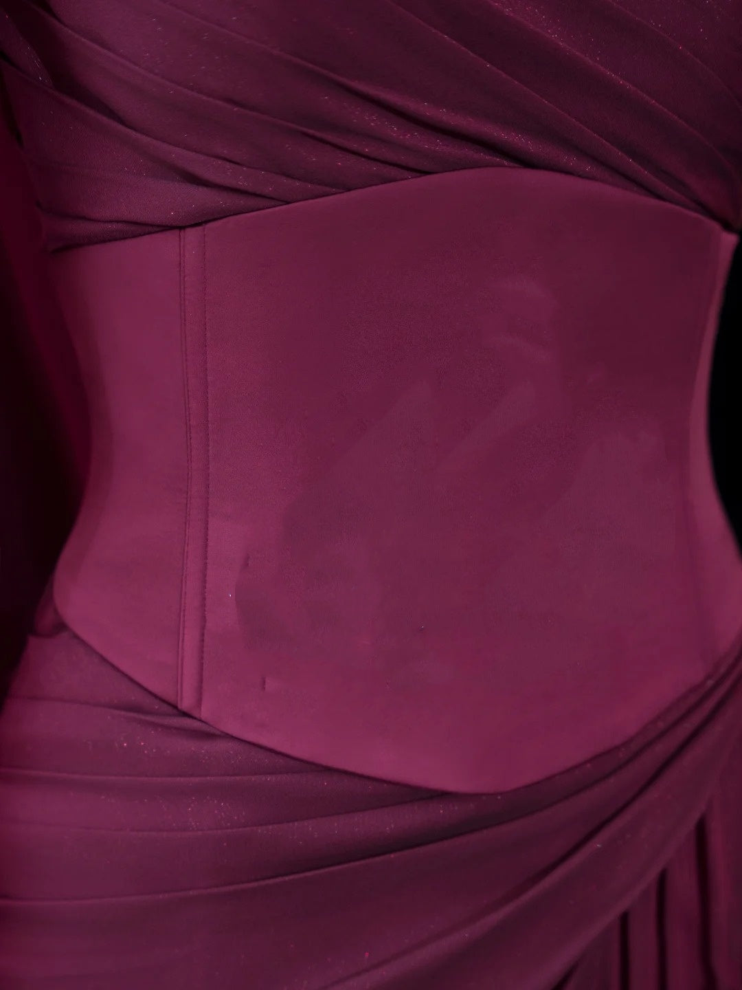 Robe de soirée longue chic à une épaule en mousseline de soie couleur raisin, robe de bal élégante, robe d'invitée de mariage remarquable N909