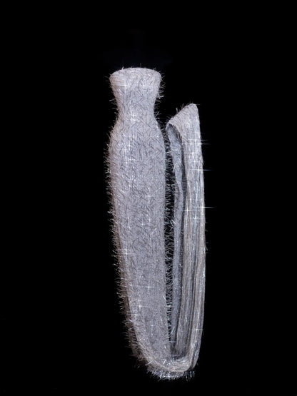 Robes de bal scintillantes Fourreau sans bretelles Argent Gris Paillettes Tenues de soirée Robe longue de cérémonie RB3257