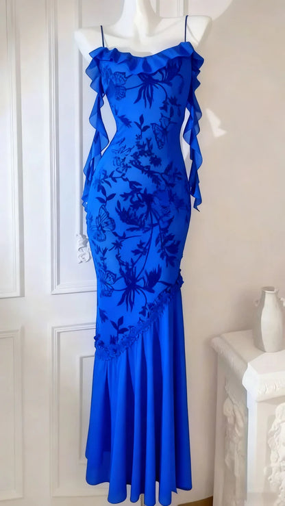 Vintage Mermaid Spaghetti Straps Black Lace Prom Dresses Formal Dress 18th Birthday Outfits Prom Gown RA076