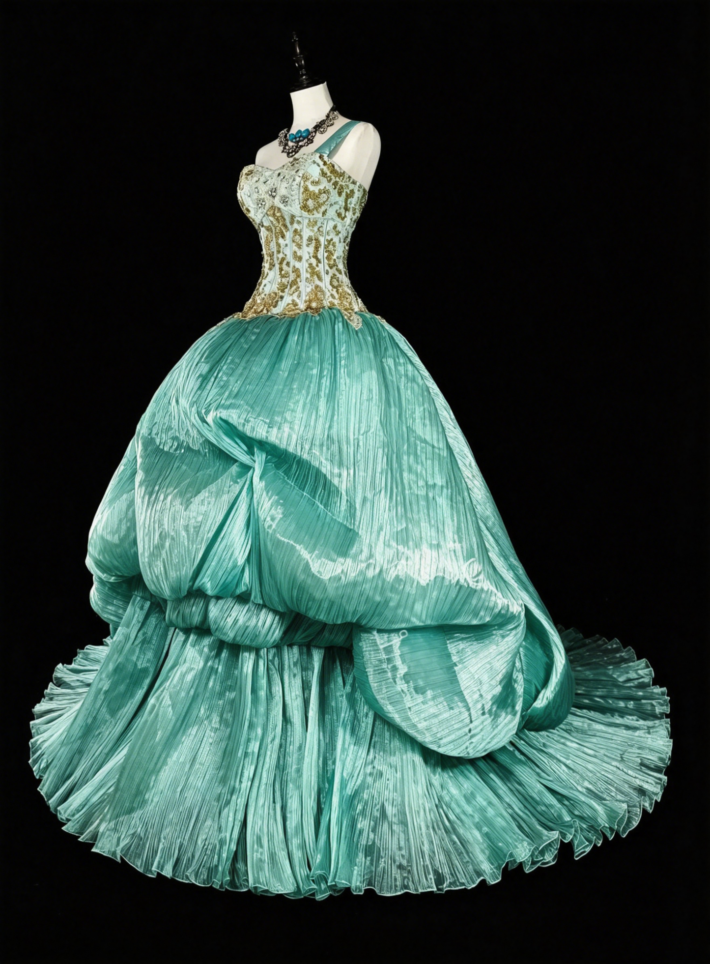 Robes de bal modestes Robe de soirée Mon Épaule Verte Longueur au sol Tenues de soirée formelles N3518