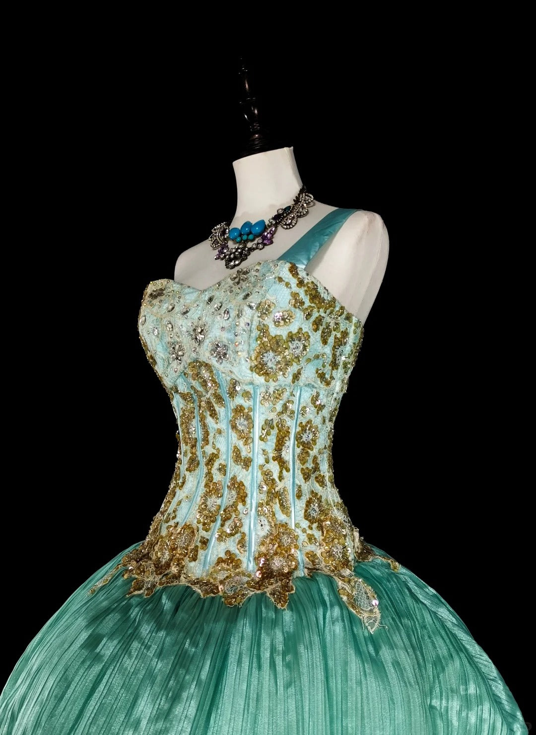 Robes de bal modestes Robe de soirée Mon Épaule Verte Longueur au sol Tenues de soirée formelles N3518