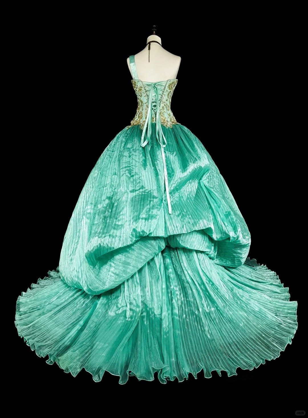 Robes de bal modestes Robe de soirée Mon Épaule Verte Longueur au sol Tenues de soirée formelles N3518