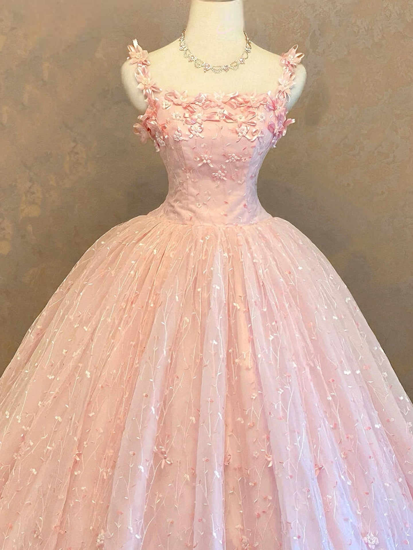 Robe de bal 2026 pour quinceañera, volants et dentelle rose, tenue de fête mignonne pour les 16 ans, AB2224