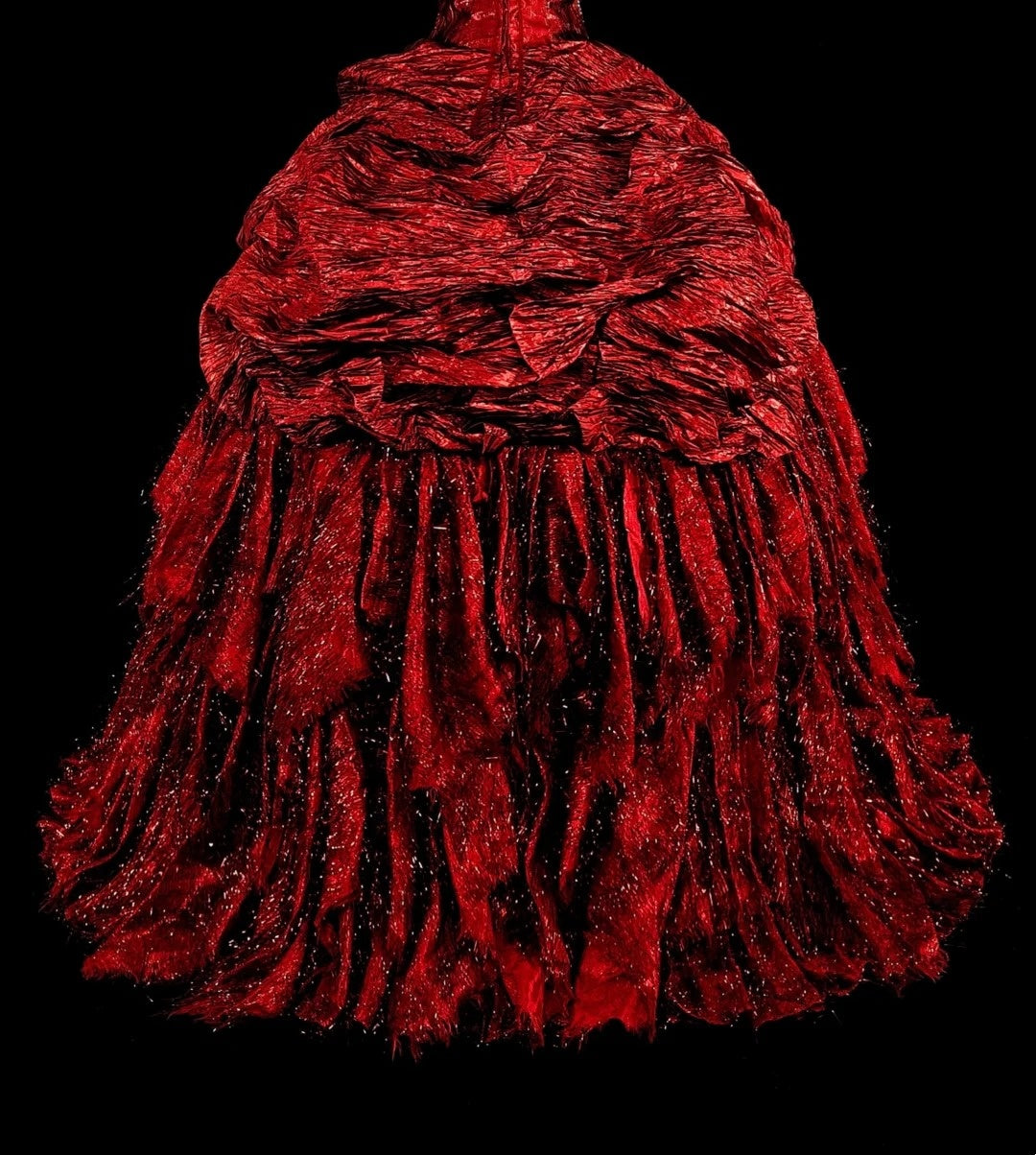 Robes de bal modestes en taffetas bordeaux avec encolure licou et volants, longue robe de quinceañera N3067