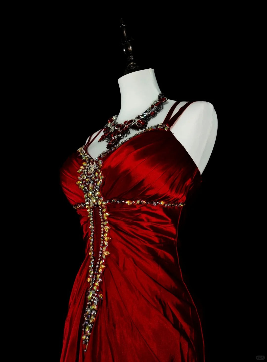 Vintage Ballkleider Ästhetik 1950er Jahre Retro Meerjungfrau Dunkelrot Rückenloses Langes Partykleid N2023