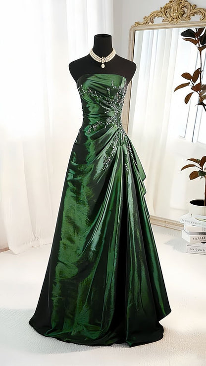 Bezauberndes, perlenbesetztes Ballkleid für Seniorinnen, elegantes Partykleid für den Schulabschluss N1620