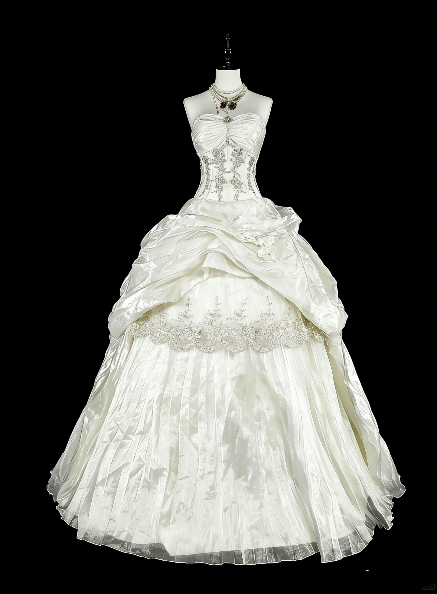 Robes de mariée romantiques Robe de bal bustier cœur ivoire avec cristaux perlés Longue robe de mariée N3412