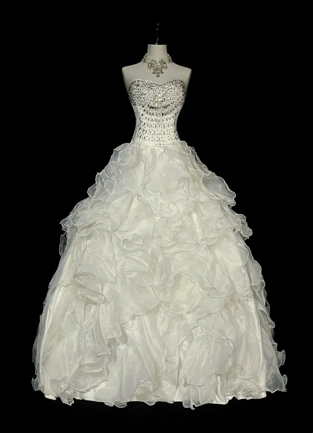 Vintage 80s Wedding Dresses Ball Gown Sweetheart White Tulle Long Brides Dress Fitted Bridal Gown N1467