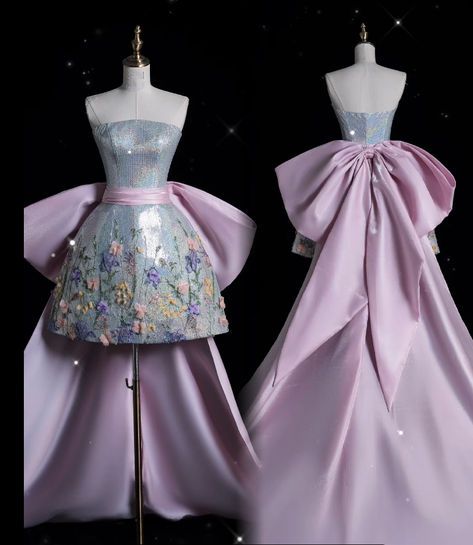 Pretty A Line Strapless Sequin Lilac With Bow Mini Homecoming Dress Inspo Short Graduation Dresses RB6877