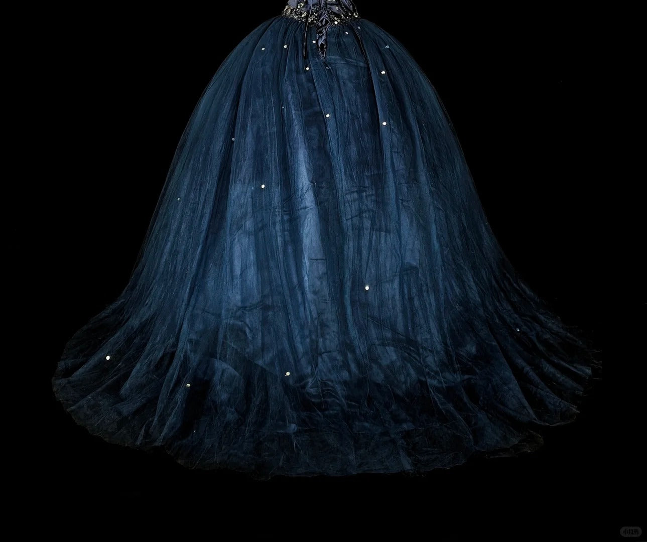 Robes de bal de promo modestes robe de soirée bleu marine tulle sans manches robe de 16 ans tenue de soirée formelle N3515