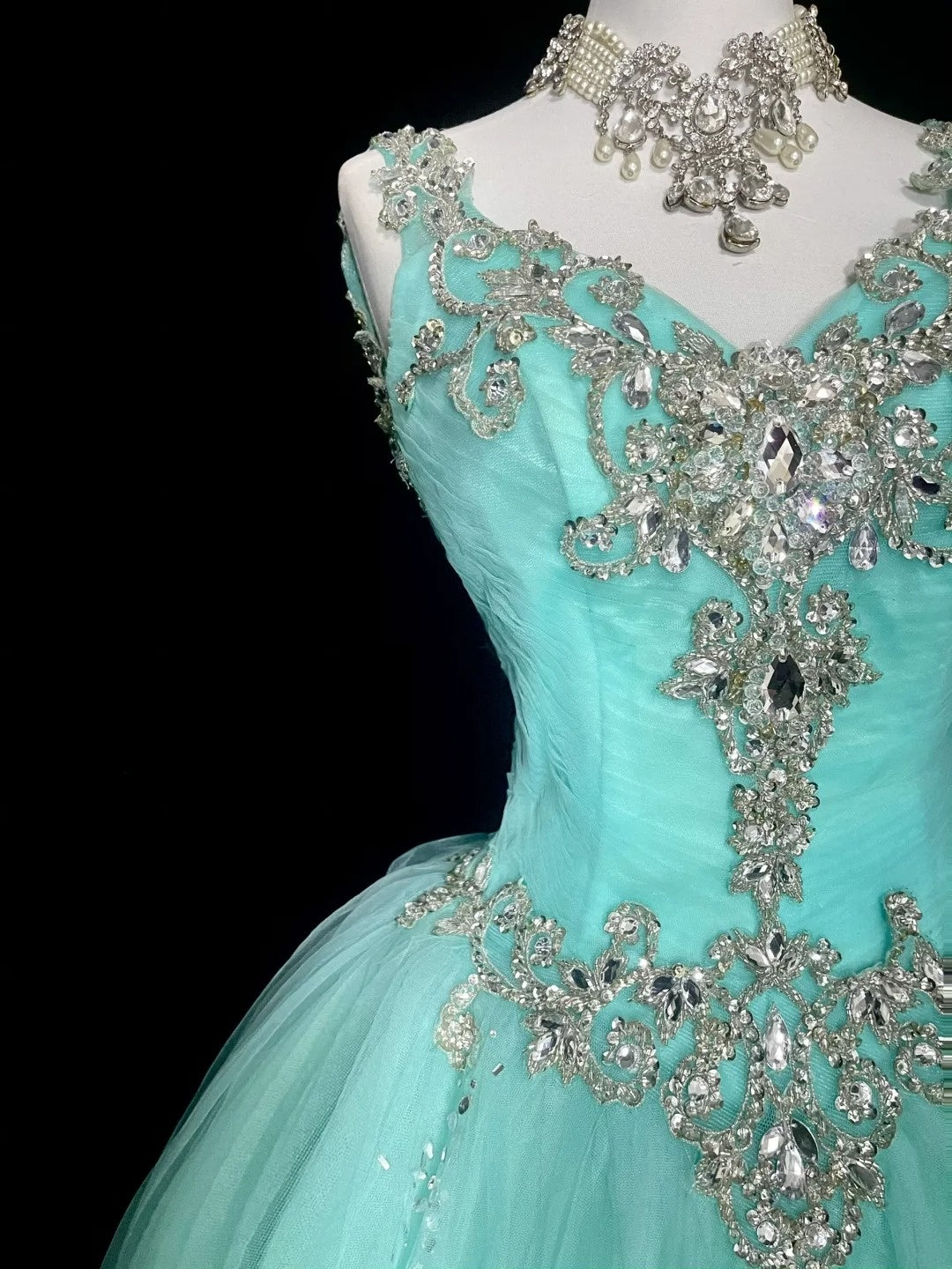 Robe de bal vintage bustier cœur en tulle vert menthe, robe de quinceañera longue taille 15, Vestidos De Fiesta N1468