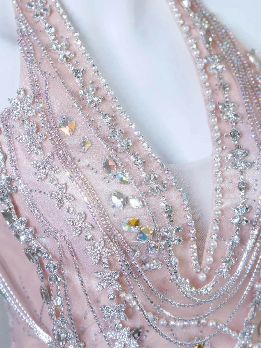 Robe de bal longue sirène chic à sequins roses, dos nu, pour adolescentes et jeunes filles, idéale pour un 20e anniversaire (N135)
