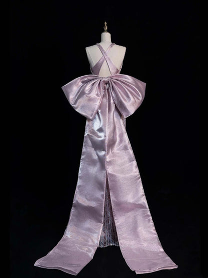 Robe de bal sirène rose à sequins, inspiration robe de soirée, robe de princesse pour remise de diplôme N1077