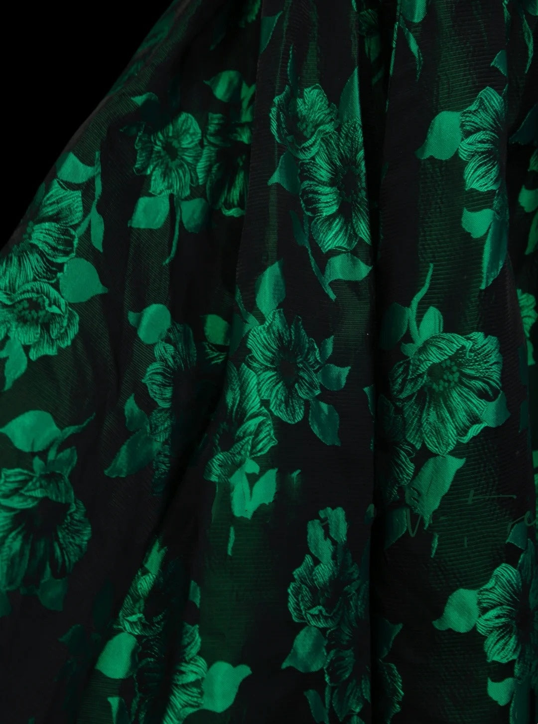 Unique A Line Strapless Dark Green Floral Satin Y2K Inspo 2000s Hoco Gowns Inspo Homecoming Dresses N1383
