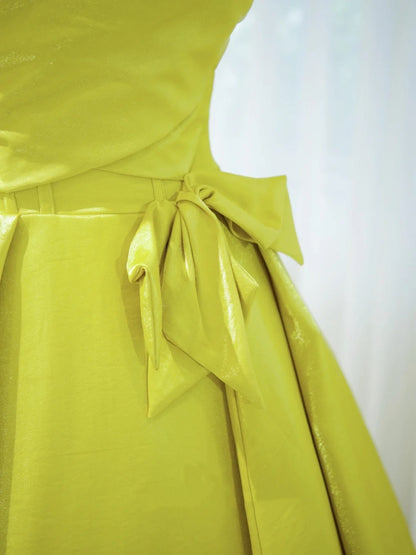 Belles Robes de Bal de Promo Bustier Cœur en Satin Vert avec Volants Longue Robe Formelle N2931