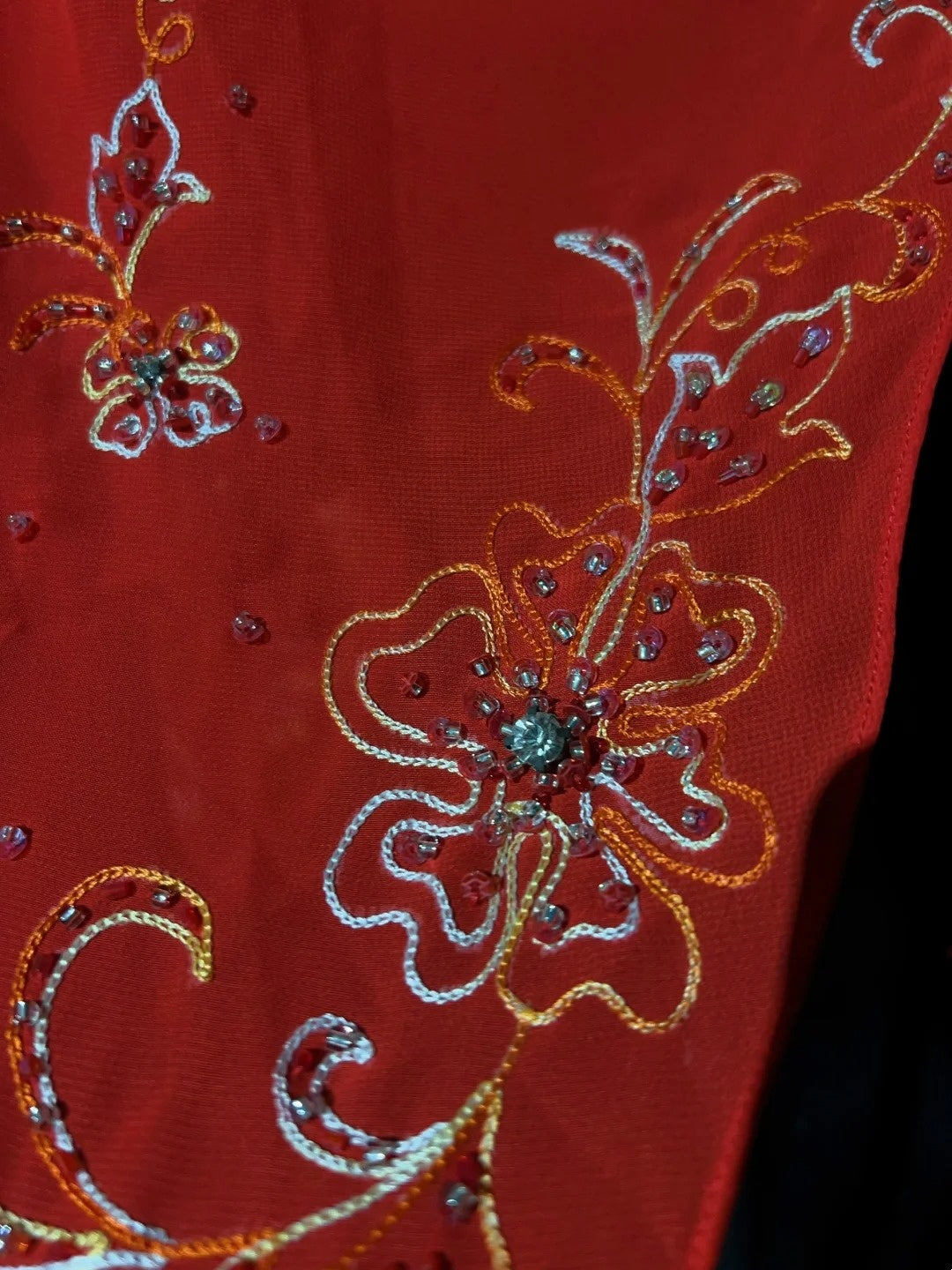 Vintage Abschlussballkleider A-Linie Spaghettiträger Rot Midilänge Chiffon 1990er Formelles Abendkleid N2665