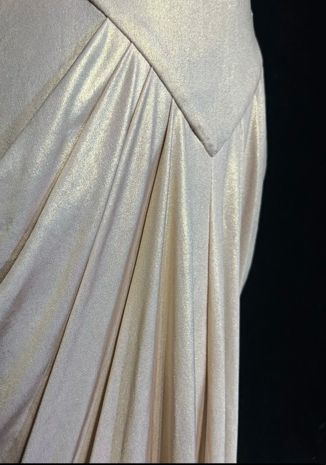 Elegant Sheath V Neck Champagne Chiffon With Pleated Bodice Formal Dress Long Prom Dresses N2737
