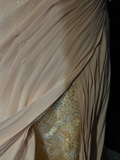 Vintage Prom Dresses Inspo Mermaid Halter Yellow Chiffon 90s With Appliqued For Women Formal Gowns N3334