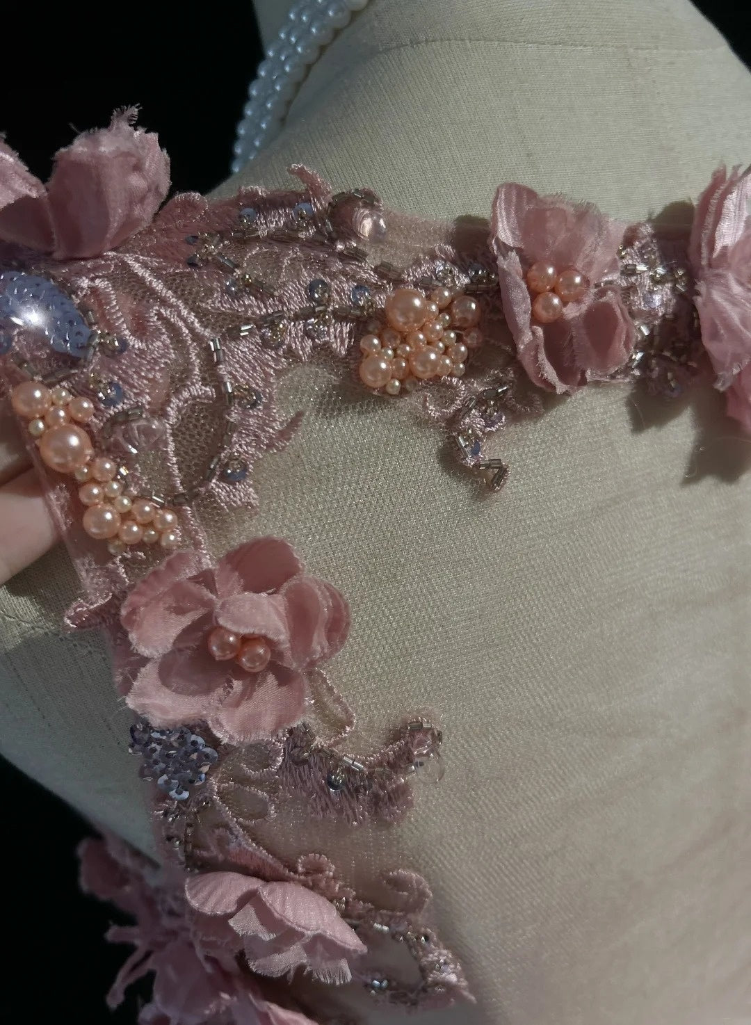 Vintage Prom Dresses A line V Neck Pink Chiffon 70s With 3D Flowers Beading Long Formal Gown N2528