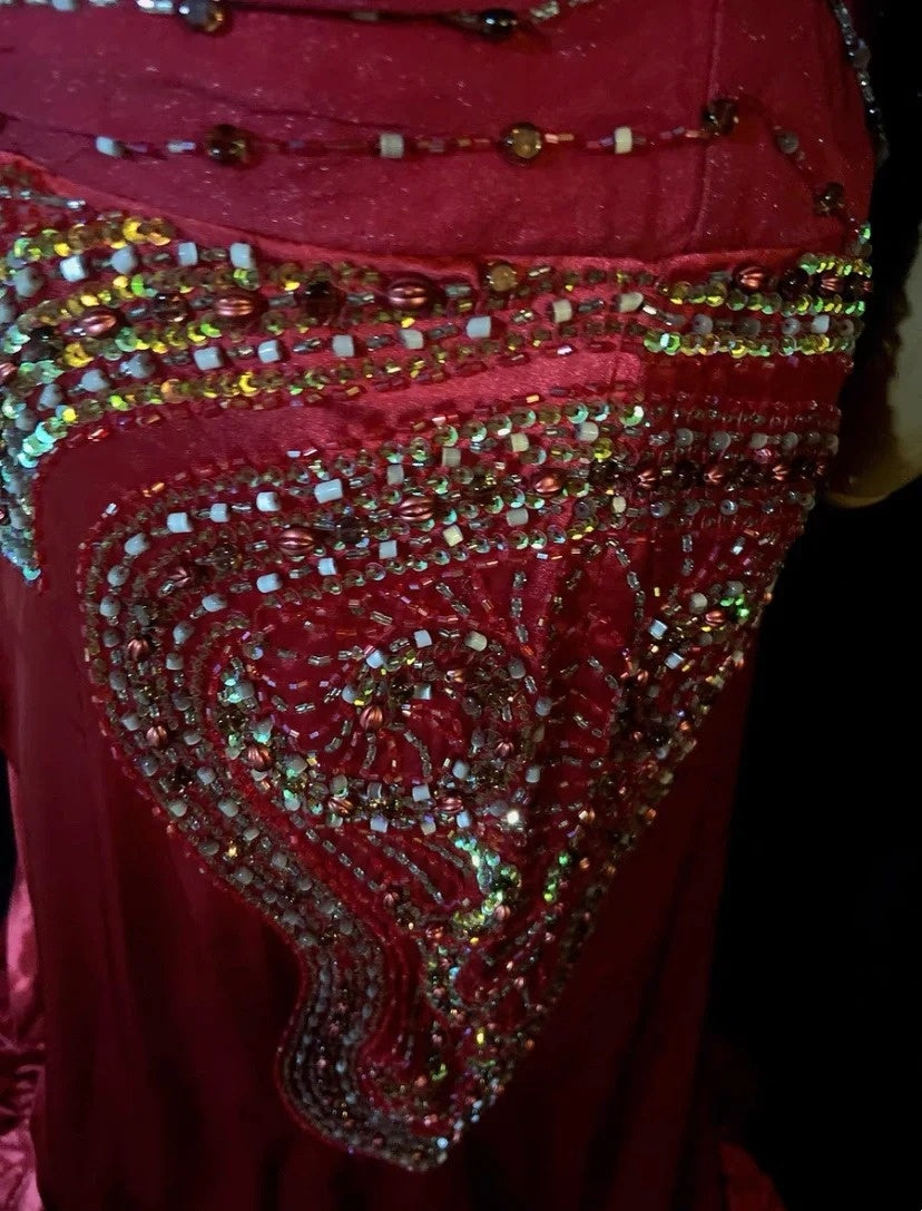 Vintage Prom Dresses Inspo Mermaid Halter 90s Burgundy Satin With Beading For Women Formal Gowns N3311