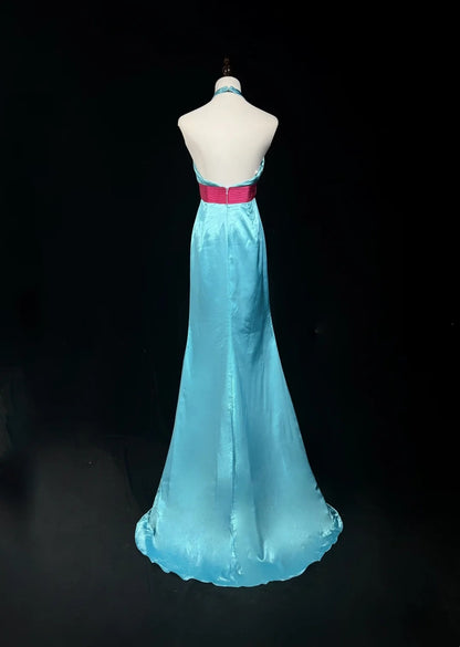 Modest Prom Dresses Inspo Mermaid V Neck Tiffany Blue With Beading For Women Formal Dress N3240