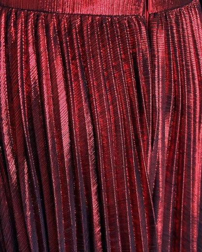 Vintage Abschlussballkleider 80er Jahre A-Linie Spaghettiträger Burgund Rückenfrei Lang Halbformelle Abendkleider N3647