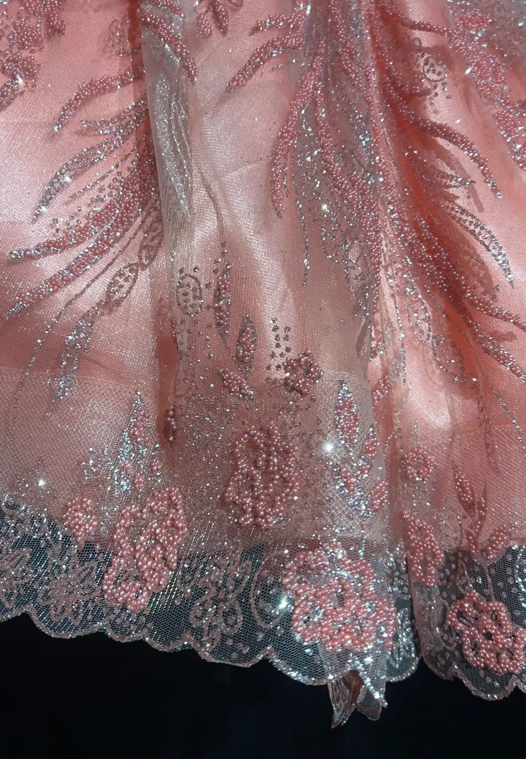 Jolie Robe de Bal Courte à Bretelles Fines Paillettes Roses avec Fleurs 3D en Tulle pour Retour à la Maison N2527