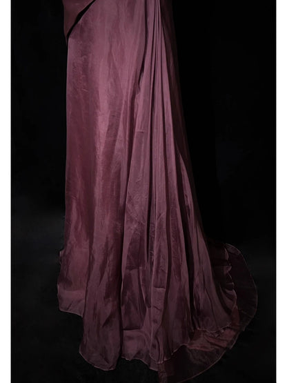 Schöne Abschlussballkleider Meerjungfrau One Shoulder Lila Lange Formelle Abendgarderobe N3664