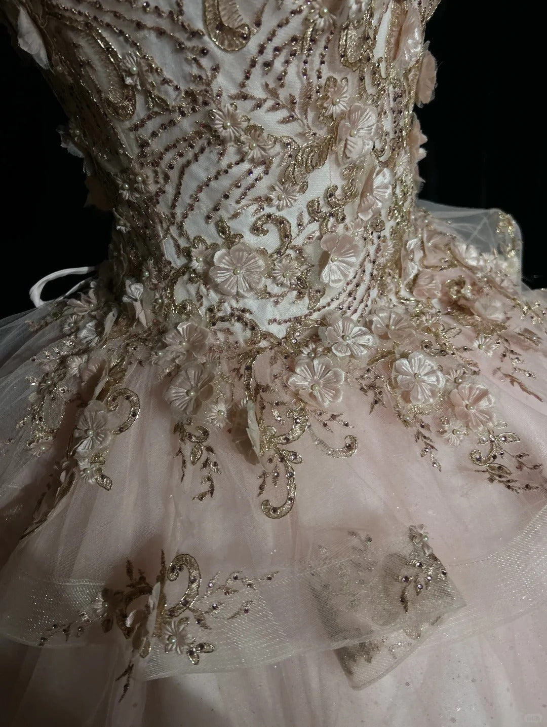 Robe de bal bustier en tulle avec fleurs Robe de soirée Sweet 16 Robe de Quinceanera longue 15 Vestidos De Fiesta N4219