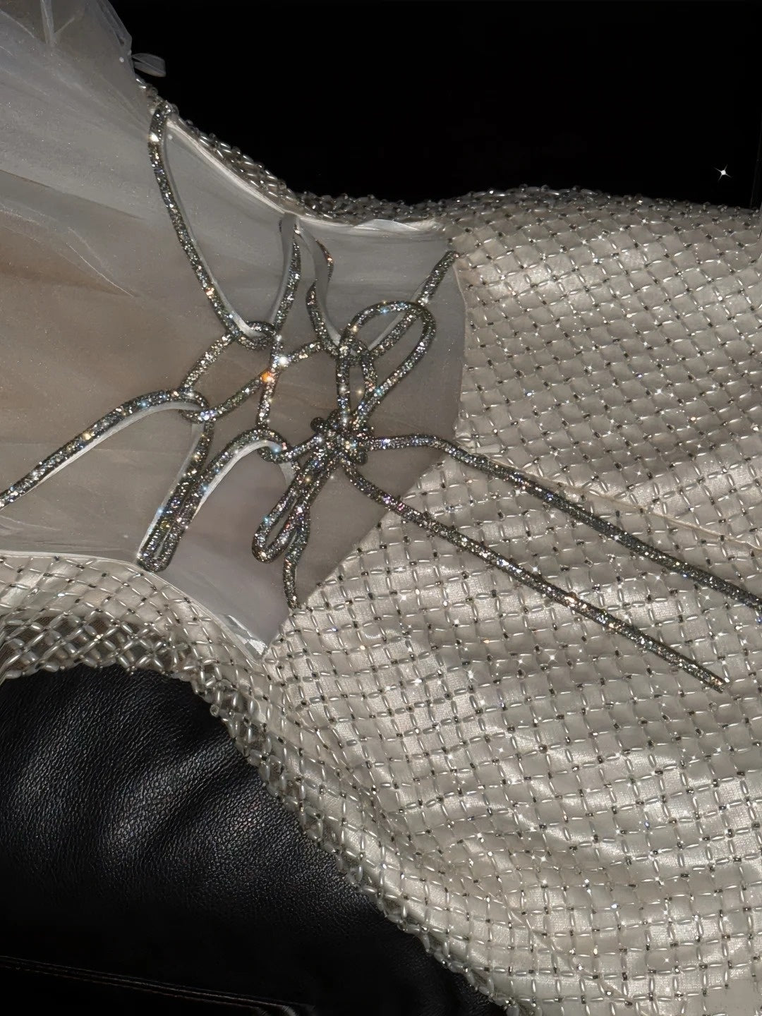 Robe de bal longue sirène princesse à sequins champagne, dos nu, tenue de soirée formelle N995