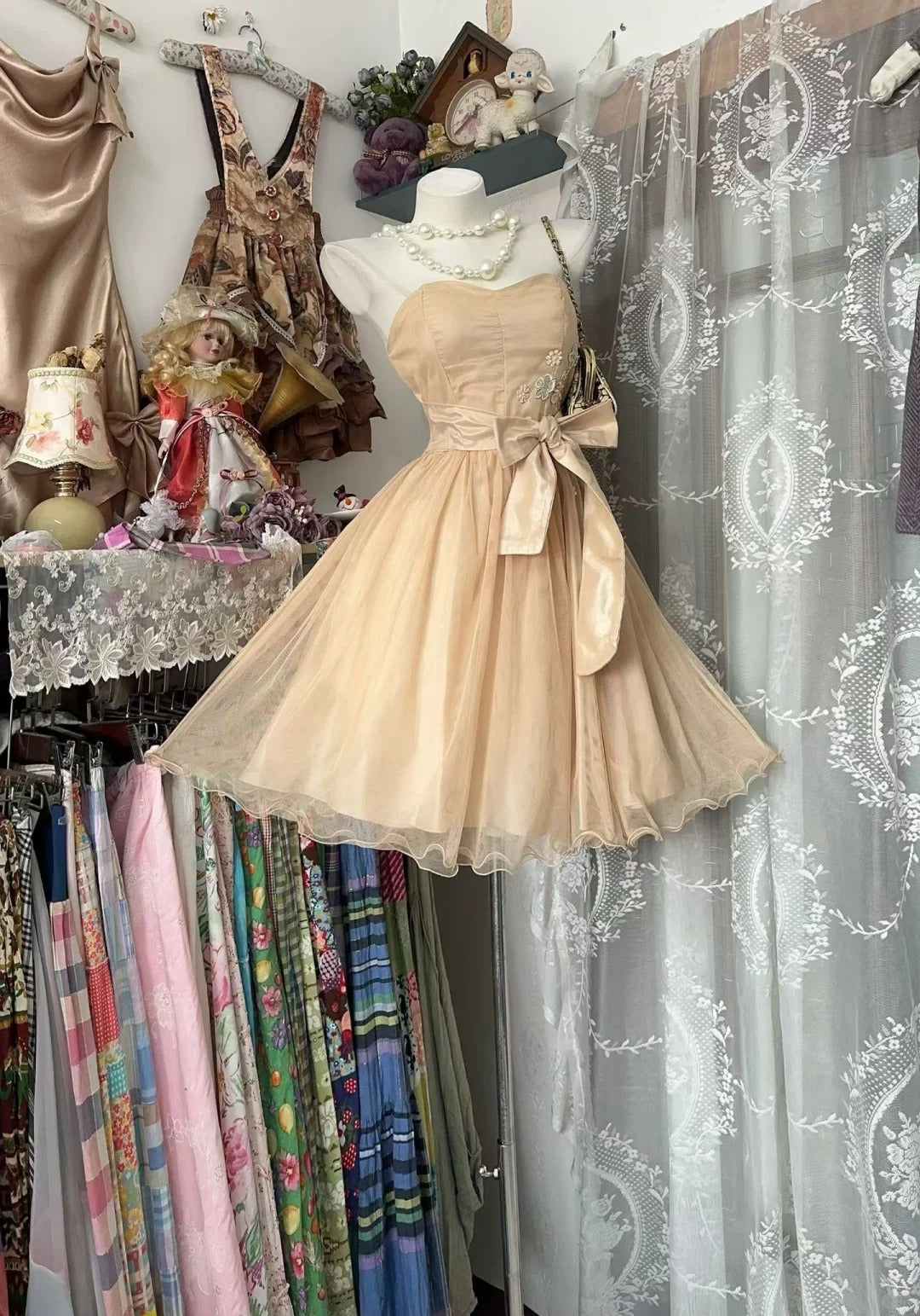 Sexy Hoco Dress Ball Gown Sweethart Gold Tulle Short Homecoming 17th Birthday Party Dress RC1134