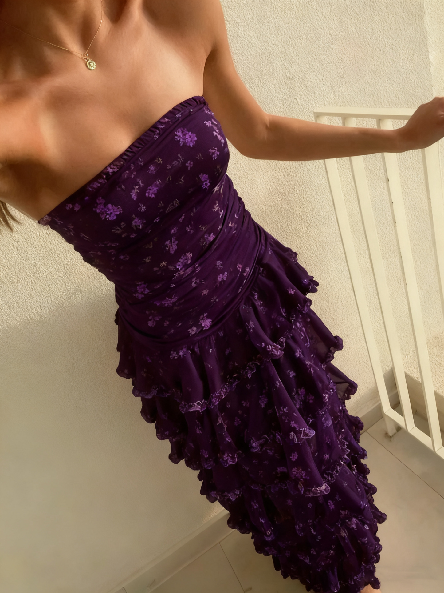 Schlichtes Etuikleid, trägerlos, gelb, Chiffon, Blumenmuster, langes Ballkleid, Partykleid zum 22. Geburtstag, Outfits, Abschlusskleid RB010