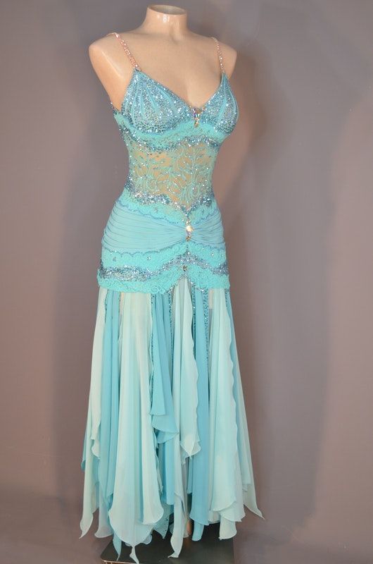 Vintage A-Linie Spaghettiträger Blau Chiffon Mit Perlen Ärmelloses Abendkleid Ballkleid Abschlussballkleider N2562