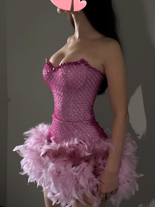 2026 Sheath Tight Bodycon Sweetheart Mini Graduation Dresses Short High School For 8th Grade Senior Pink Homecoming Gown RB3383