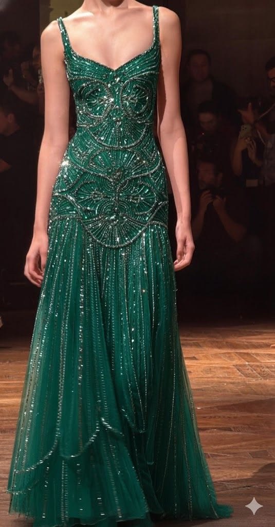 Magnifique robe de bal sirène à fines bretelles en tulle vert foncé, longue sans manches, robe de fin d'études N1642