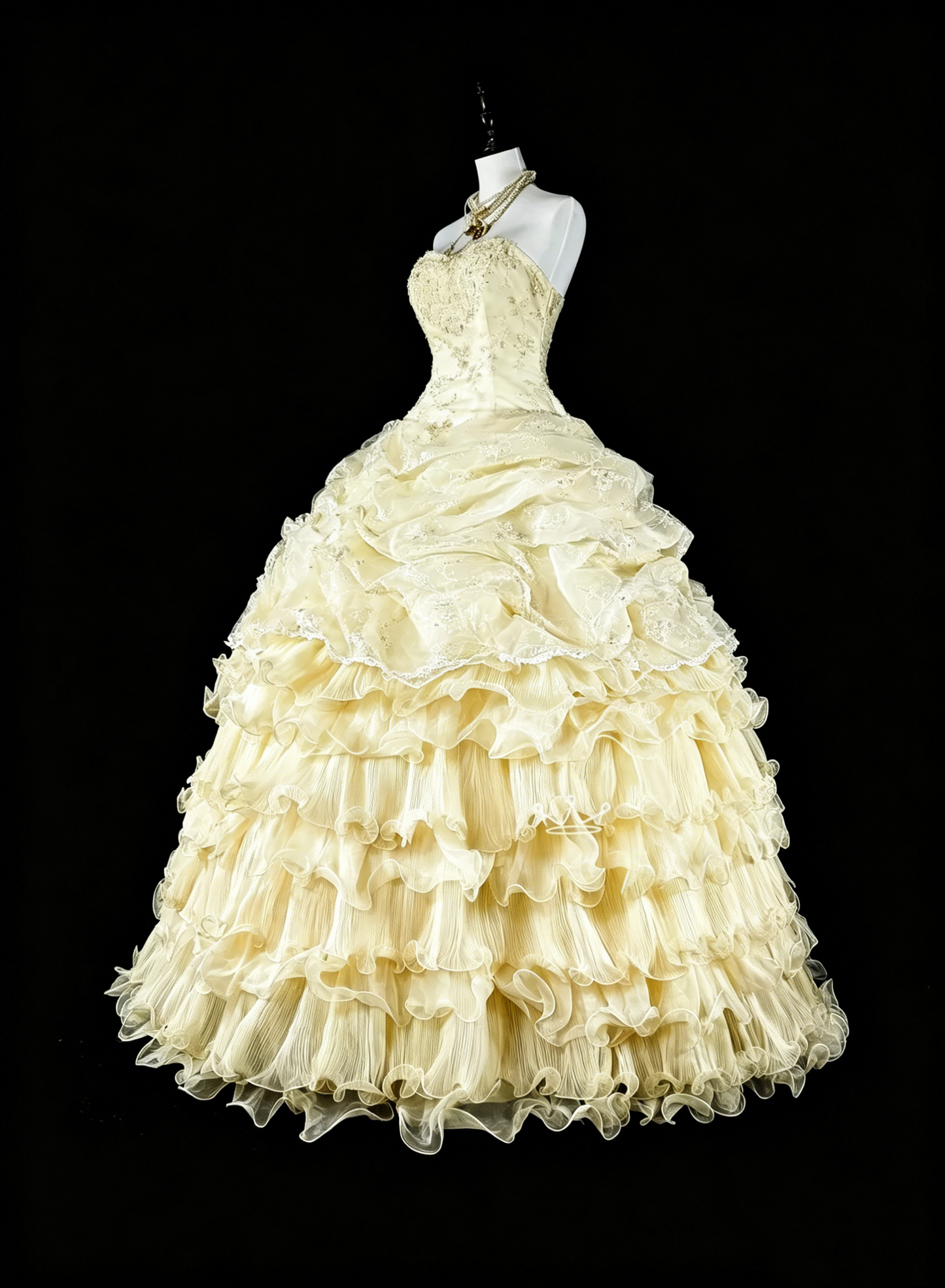 Modest Prom Dresses Ball Gown Yellow Strapless Sleeveless Sweet 16 Dress Formal Evening Outfits N3514